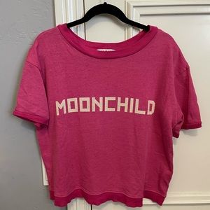 Wildfox Hot Pink Moonchild Terry Cloth T-Shirt